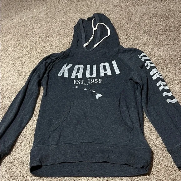 Kauai Hawaii Charcoal Hoodie, size small - Picture 1 of 4